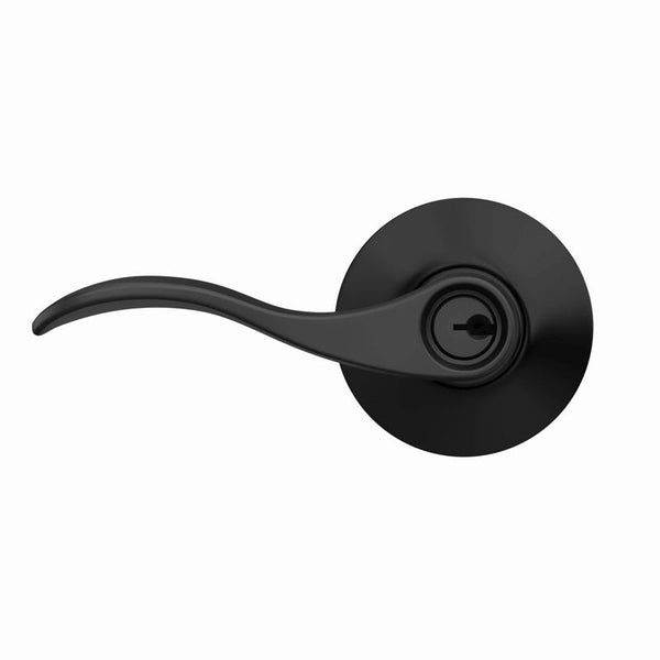 Manija de entrada con llave Schlage Accent, negro mate, 1.75 in.