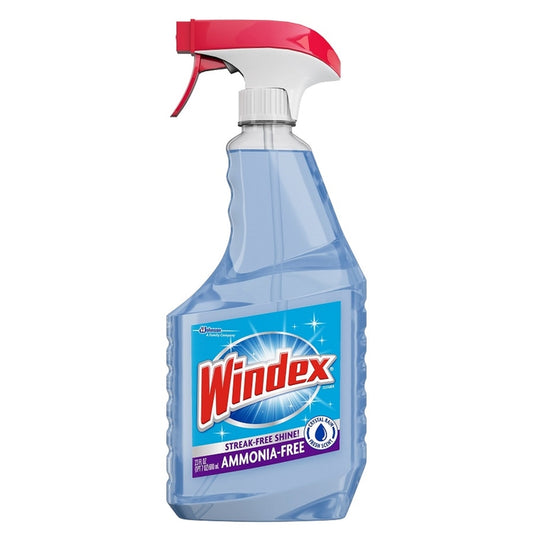 Windex Crystal Rain Scent Ammonia-Free Glass Cleaner 23 oz. Liquid (Pack of 8)