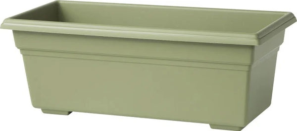 Countryside Flower Box Planter Sage 24 in – Durable Outdoor Plastic Window Box for Flowers, Herbs & Decorative Plants