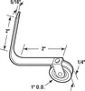 Prime-Line 1 in. D X 0.25 in. L Nylon/Steel Spring Tension Roller Assembly 2 pk