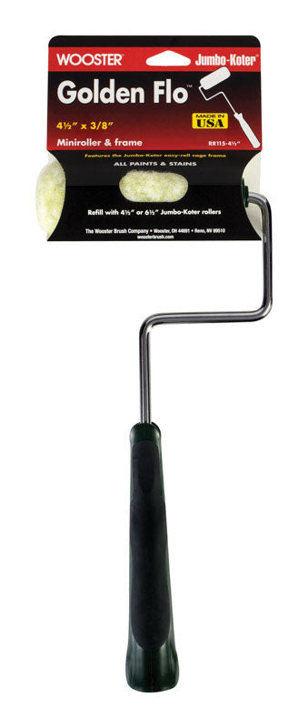Wooster Jumbo-Koter 4-1/2 in. W Mini Paint Roller Frame and Cover Threaded End