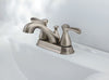 OakBrook Brushed Nickel Two-Handle Bathroom Sink Faucet 4 in.