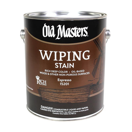 Old Masters Semi-Transparent Espresso Oil-Based Wiping Stain 1 gal (Pack of 2)