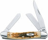 Case Stockman Med Amber Stainless Steel 4 in. Pocket Knife