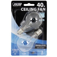 Feit 40 W A15 Ceiling Fan Incandescent Bulb E17 (Intermediate) Soft White 2 pk