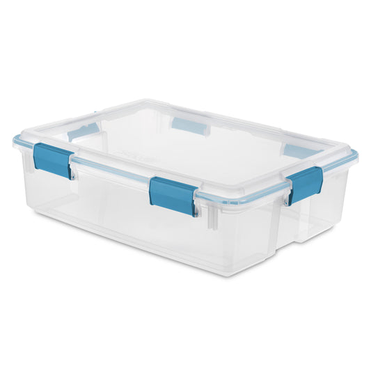 Sterilite 7 in. H X 18 in. W X 24 in. D Stackable Latch Storage Box (Pack of 4)