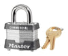 Master Lock 1-5/16 in. H x 1-5/8 in. W x 1-9/16 in. L Laminated Steel 4-Pin Cylinder Padlock 1 pk (Pack of 6)