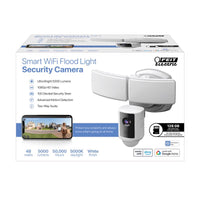 Feit Smart Home Motion-Sensing Hardwired LED White Smart-Enabled Security Floodlight - Open Box