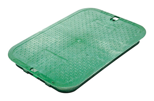 NDS 14.9 in. W X 2 in. H Rectangular Valve Box Cover Green