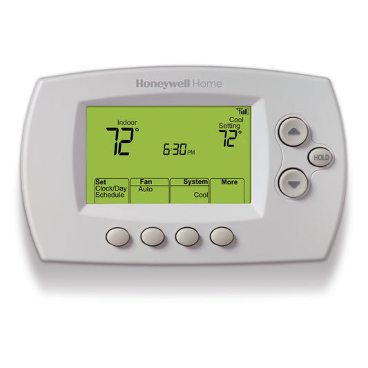 Honeywell White 24V Built-In Wi-Fi Heating & Cooling Push Buttons Programmable Thermostat