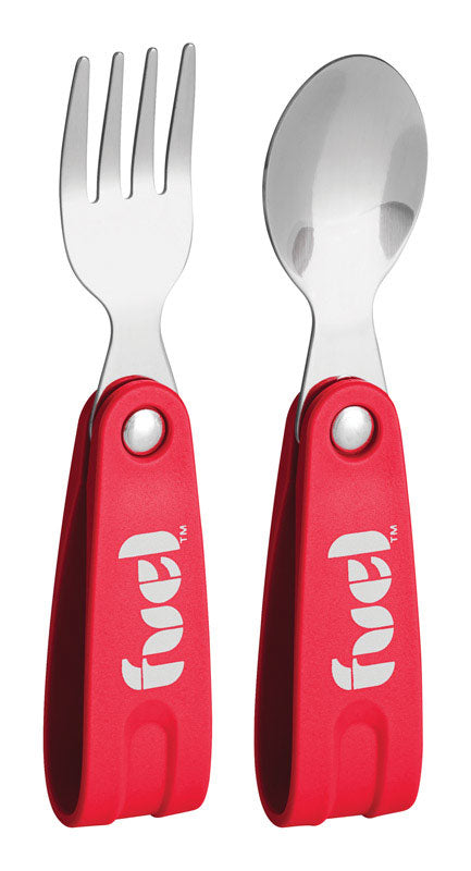 Trudeau On The Go Candy Red Foldable Cutlery Set