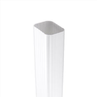 Amerimax 2.25 in. H X 3.25 in. W X 48 in. L White Vinyl Rectangular Downspout (Pack of 6)