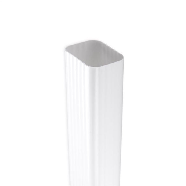Bajante rectangular de vinilo blanco Amerimax de 2.25 in. H X 3.25 in. W X 48 in. L (paquete de 6)