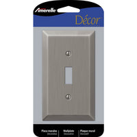 Amerelle Century Antique Nickel 1 gang Stamped Steel Toggle Wall Plate 1 pk