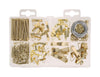 Hillman Brass-Plated Silver Assorted Picture Hanging Set 50 lb. 2 pk (Pack of 6)