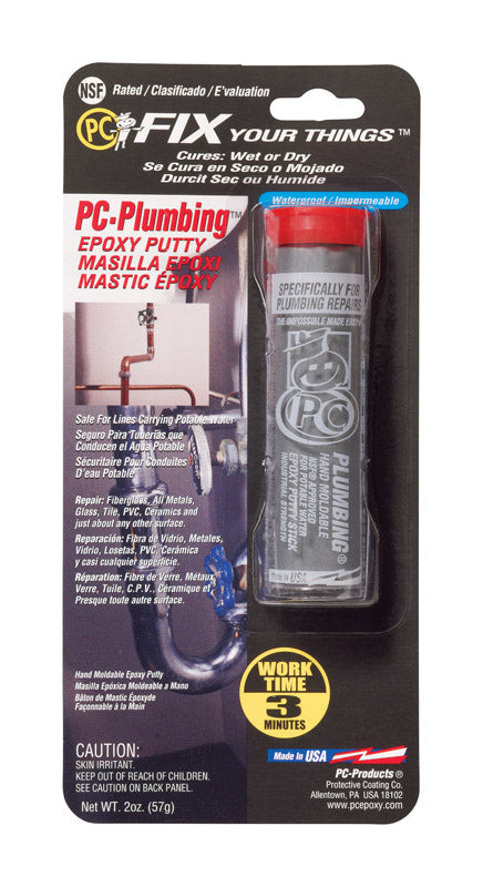 PC Products PC-Plumbing Concrete Gray Moldable Epoxy Putty Stick 2 oz.