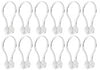 iDesign Clear Plastic Shower Curtain Rings 12 pk