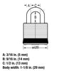 Master Lock 1 in. H X 1-1/8 in. W Laminated Steel 4-Pin Cylinder Exterior Padlock - Deal of The Week
