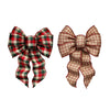 Holiday Trims Christmas Bow Bow Assortment Multicolored Fabric 8.5 inch 1 pk (Pack of 12)