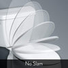 Mayfair Slow Close Elongated White Molded Wood Toilet Seat
