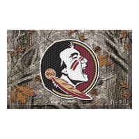 Florida State University Camo Camo Rubber Scraper Door Mat