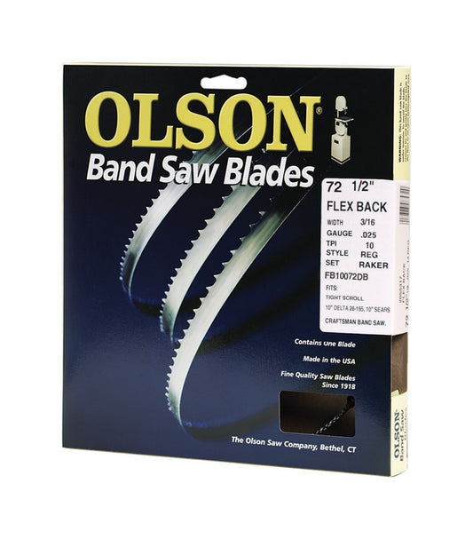 Olson 72.6 in. L X 0.2 in. W Carbon Steel Band Saw Blade 10 TPI Regular teeth 1 pk