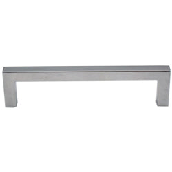 Tirador de gabinete cuadrado contemporáneo, 128 milímetros, base de zinc, cromo pulido de Stone Harbor Hardware