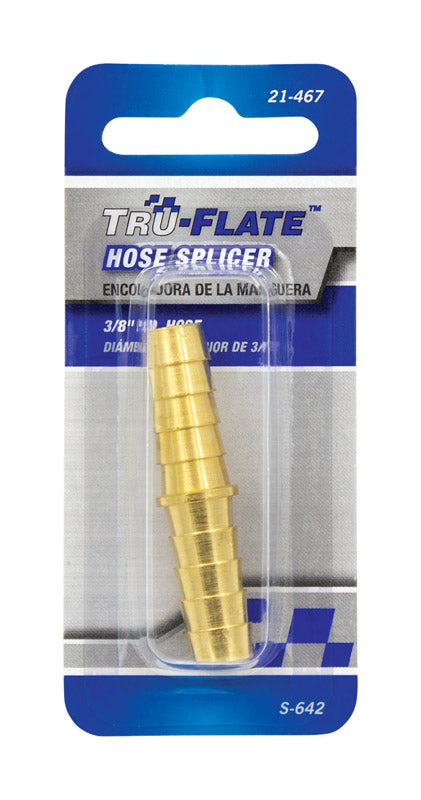 Tru-Flate Brass Hose Splicer 3/8 1 pc