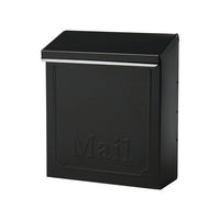 Architectural Mailboxes Townhouse Classic Galvanized Steel Wall Mount Black Mailbox