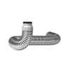 Imperial 6 ft. L X 4 in. D Silver/White Aluminum/Plastic Semi-Rigid Dryer Vent Kit