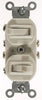 Leviton 15 amps Three Pole Toggle Duplex Combination Switch White 1 pk - Open Box