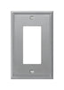 Amerelle Metro Brushed Nickel Gray 1 gang Die-Cast Metal Rocker Wall Plate 1 pk
