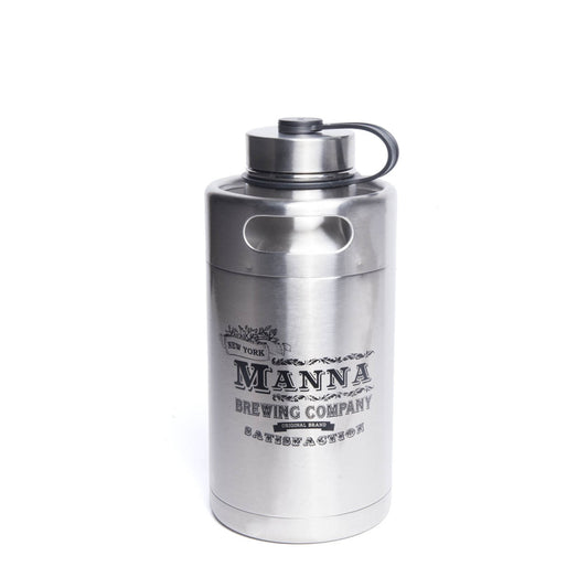 Manna Stainless Steel Silver BPA Free Lead Free Insulated Bottle 64 oz. Capacity