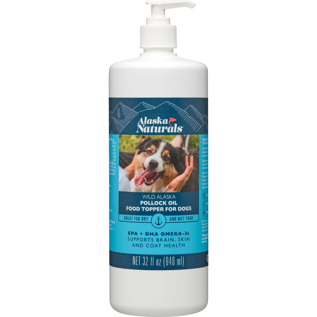 Alaska Naturals Wild Pollock Oil Food Topper for Dogs 32 oz Omega 3 Su ...