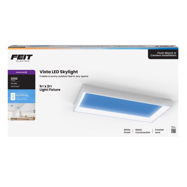 Luminaria LED de panel plano Feit de 2.05 in. de alto X 11.97 in. de ancho X 23.78 in. de largo
