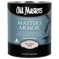 Old Masters Masters Armor Semi-Gloss Clear Water-Based Floor Finish 1 qt. (Pack of 4)