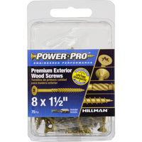 Hillman Power Pro No. 8  x 1-1/2 in. L Star Flat Head Exterior Deck Screws 75 pk