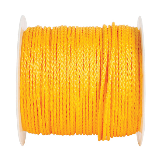 Lehigh Group HB412 1/4" X 1200' Yellow Polypropylene Hollow Braid Floating Rope