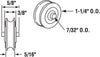 Prime-Line 1-1/4 in. D X 5/16 in. L Steel Roller Assembly 2 pk - Deal of The Week