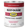 Rust-Oleum Stops Rust Indoor and Outdoor Gloss Sunrise Red Oil-Based Protective Paint 1 qt (Pack of 2)