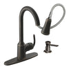 Moen Bayhill One Handle Bronze Pull-Down Kitchen Faucet