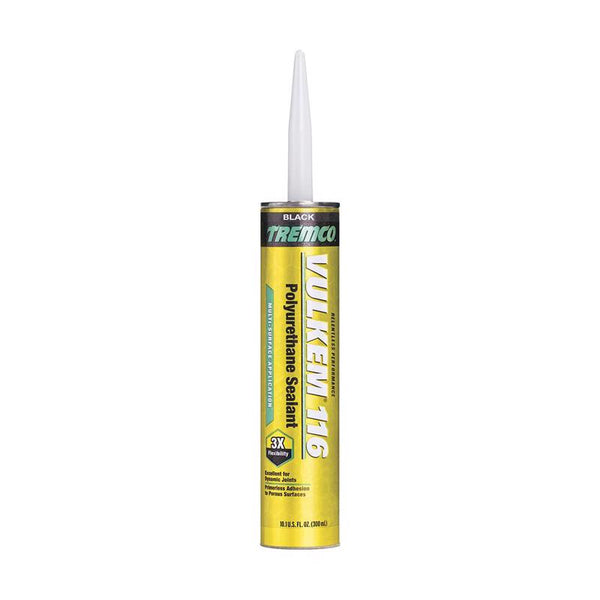Sellador de poliuretano negro para ventanas y puertas Vulkem 116 10.1 fl. oz.