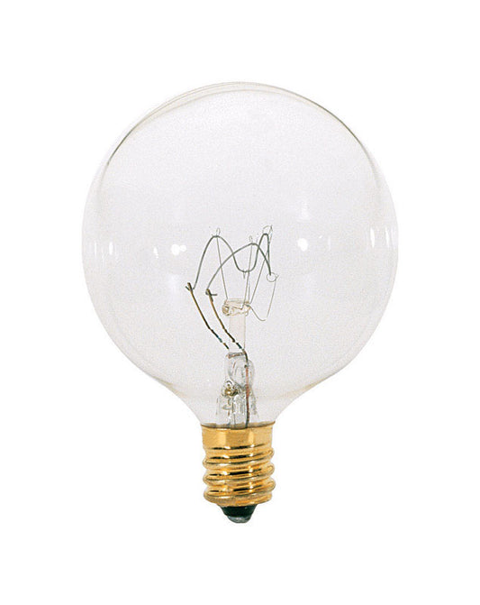 Satco 25 W G16.5 Decorative Incandescent Bulb E12 (Candelabra) Soft White (Pack of 25)