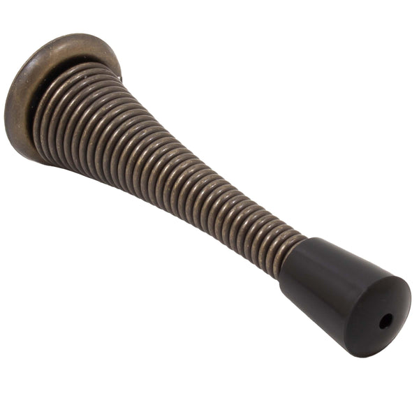 Heavy-Duty Spring Door Stop, 3 Inches, Antique Brass by Stone Harbor Hardware