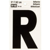 Hy-Ko 3 in. Reflective Black Vinyl Letter R Self-Adhesive 1 pc. (Pack of 10)