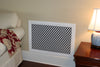 Steelcrest Designer 40 X 20 Hinged White Return-Air Filter Grille, With Washable/Removable Black Filter