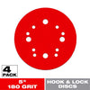 Diablo 5 in. Ceramic Blend Hook and Lock Sanding Disc 180 Grit Very Fine 4 pk