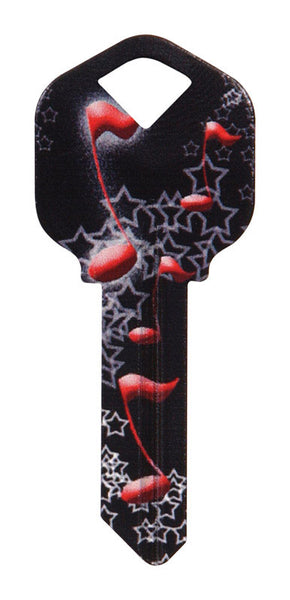 Llave en blanco universal Hillman Wackey Music Notes para casa/oficina (paquete de 6).