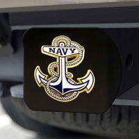 Black Metal Hitch Cover - 3D Color Emblem