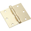 National Hardware 3-1/2 in. L Satin Brass Door Hinge 3 pk - Open Box
